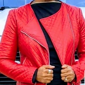Cranberry  Red LEATHER JACKET